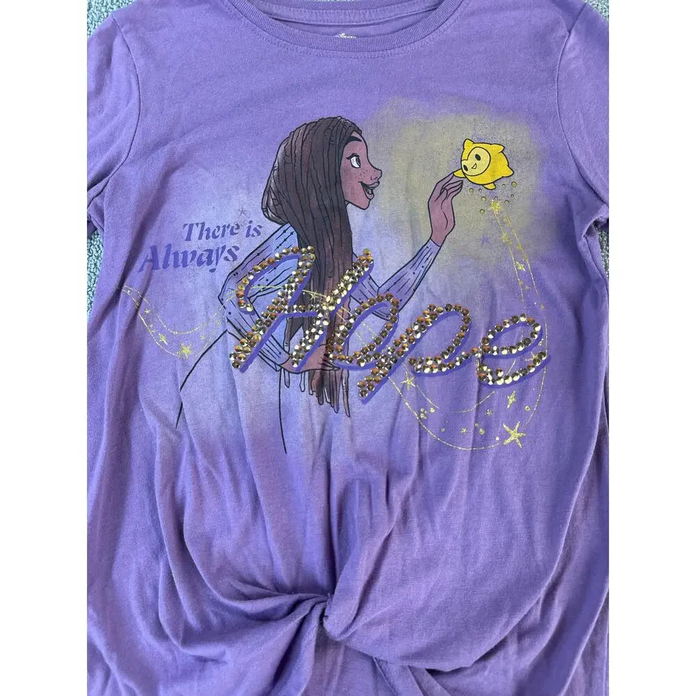 Disney Wish Girls Shirt Sweatshirt Lot of 2 Asha Star Girls Size M / L